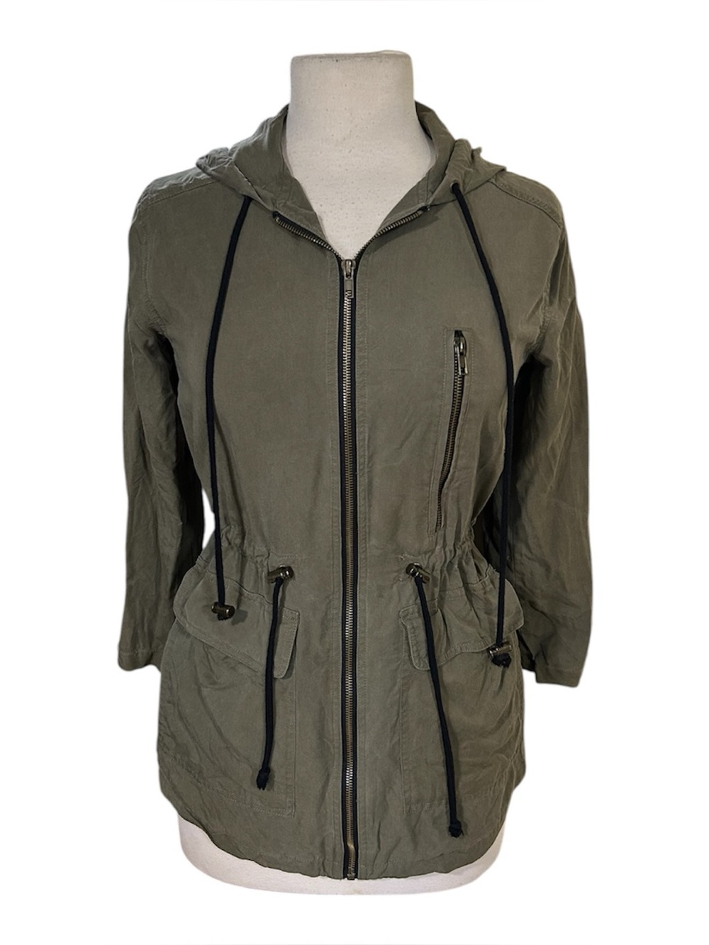 Walter Baker New York Dani Green Khaki Utility Anorak Jacket XS Fishermancore